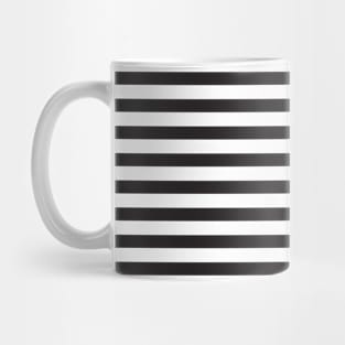 Black and white horizontal stripes Mug